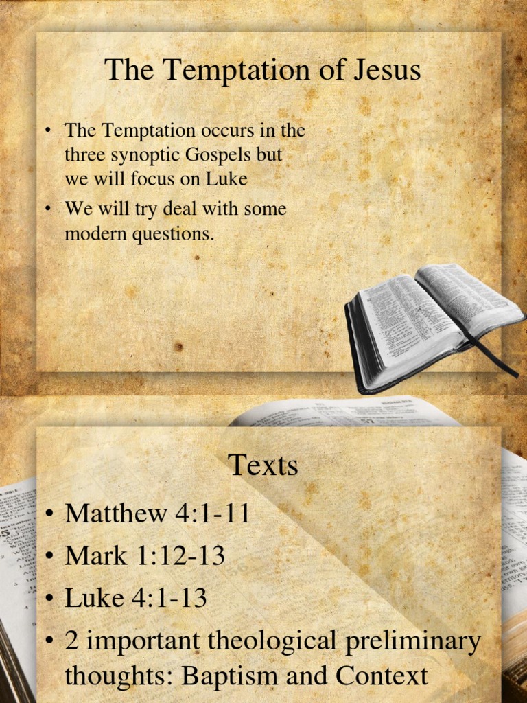 The Temptation of Jesus PDF Gospel Of Mark Jesus