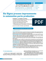 Six Sigma Process Improvements in Automotive Parts Production
