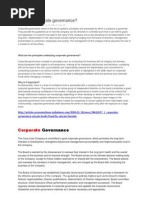What is Corporate Governance