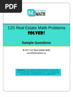 125 Real Estate Math Problems Solved Sample