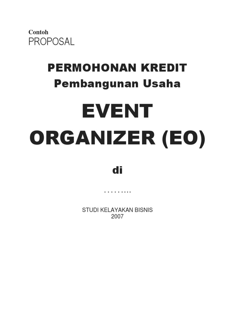 Contoh Proposal Event Organizer