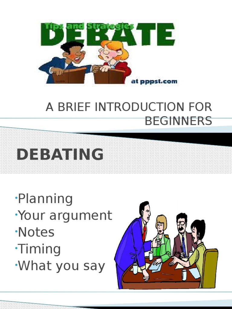 Intro to Debating for Beginners | PDF