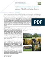Public Policies and Management of Rural Forests: Lasting Alliance or Fool's Dialogue?
