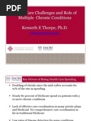 ￼￼￼￼￼￼Health care challenges and role of multiple chronic conditions