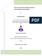 An Investigation Into The Effectivess of Business Continuity Plans For Commercial Banks in Zambia