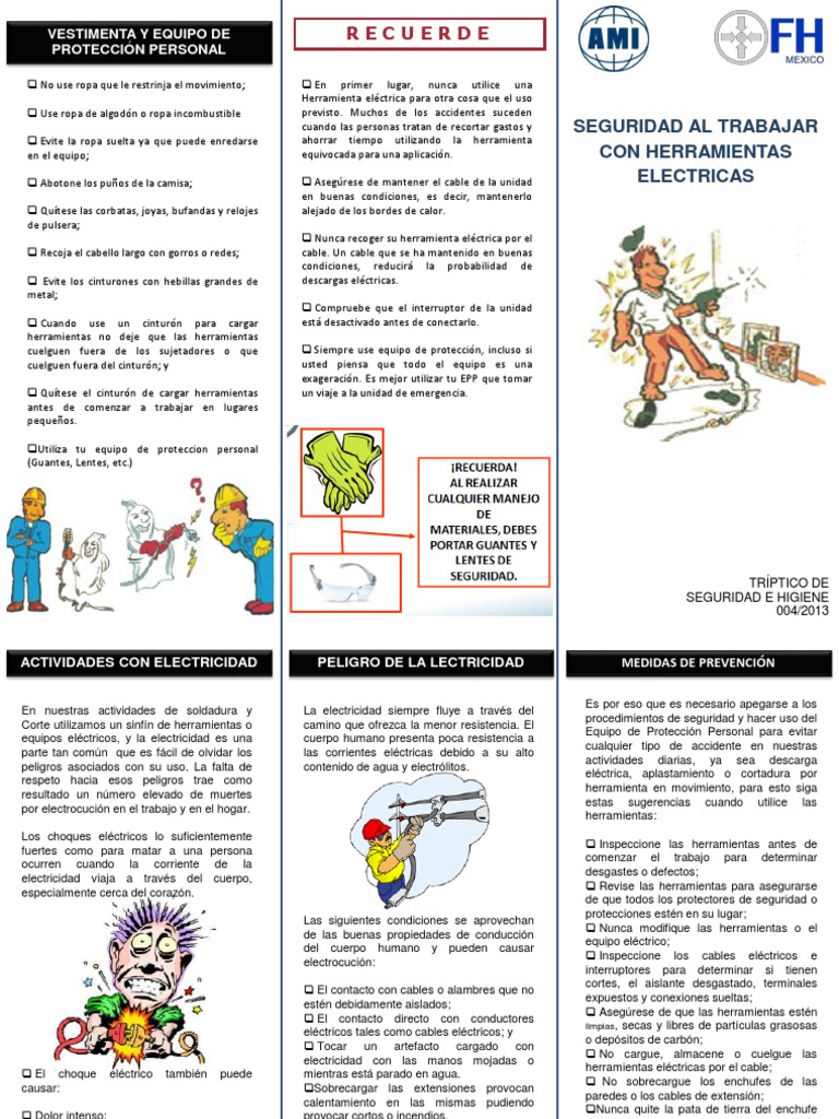 Seguridad en el Uso de Herramientas Eléctricas | PDF | Descarga ...