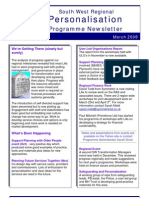 Personalisation Programme Newsletter March 2009 Weâ ™re Getting There (Slowly