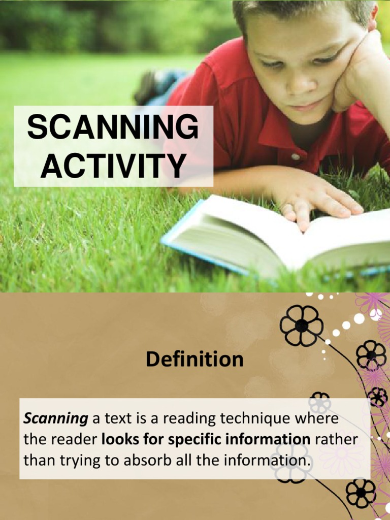Scanning for Answers Using Comprehension Questions to Guide Efficient Reading of a TV Schedule