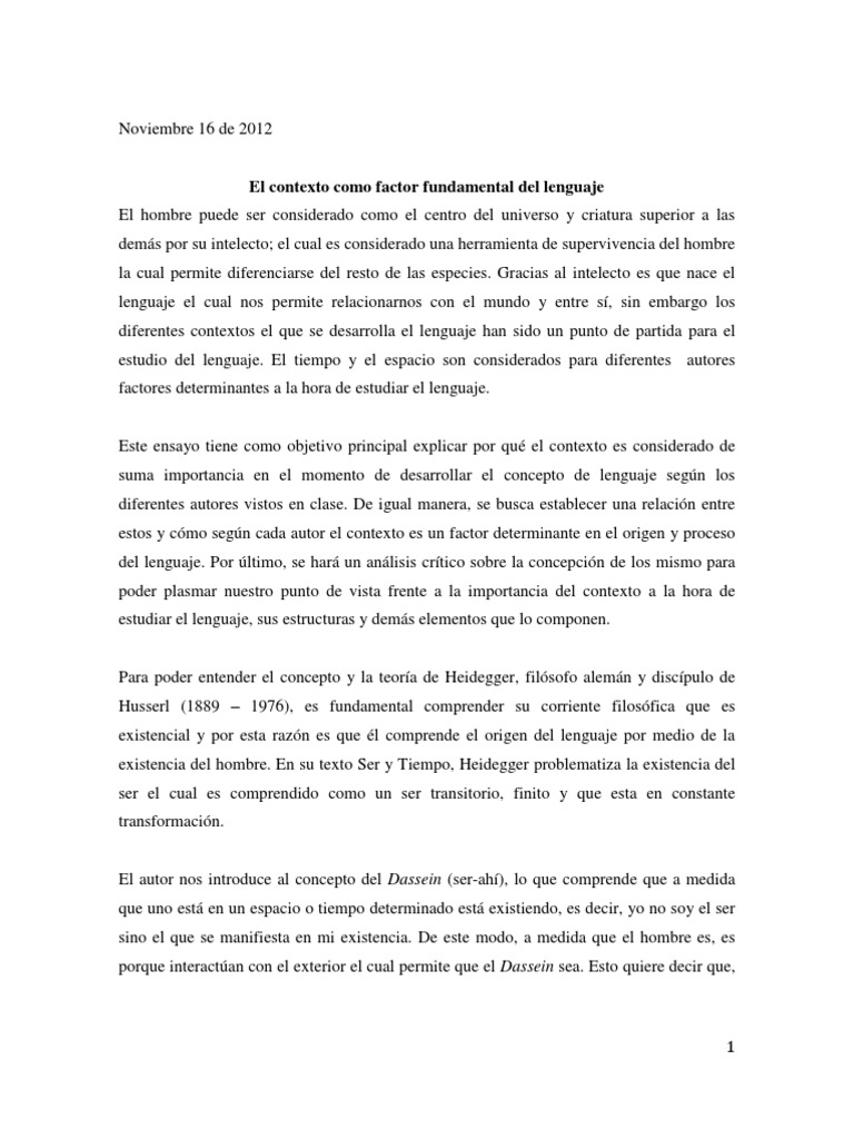 Importancia del Contexto en el Lenguaje | PDF | Intuición | Palabra