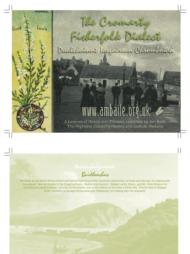 Cromarty Dialect and Culture Guide | PDF