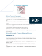 Métodos de evaluación de inventarios PEPS, UEPS y promedio ponderado