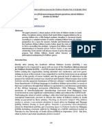 Rethinking Folklore; (Un)Answering Pertinent Questions About Folklore Studies in Afrika1