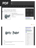 harry potter text effect