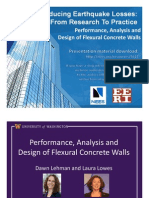 Performance of Flexural Concrete Walls
