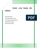 Como Crear Una Base de Datos