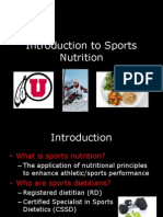Condensed Introduction To Sports Nutrition Presentation