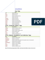 HTML Reference: HTML Text Formatting Tags