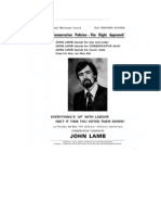 John Lamb Old Trafford Election 1977 Final Leaflet