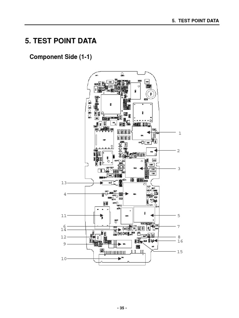 Test Point Data: Component Side (1-1) | PDF | Power Supply | Input/Output