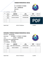 Borang Pendaftaran Merentas Desa 2013