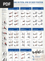 Total Gym Incline Bodyweight Trainer Exercise Chart - Spec