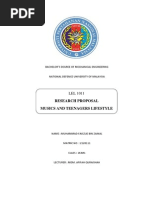 Research Proposal Musics and Teenagers Lifestyle: Bachelor'S Degree of Mechanical Engineering