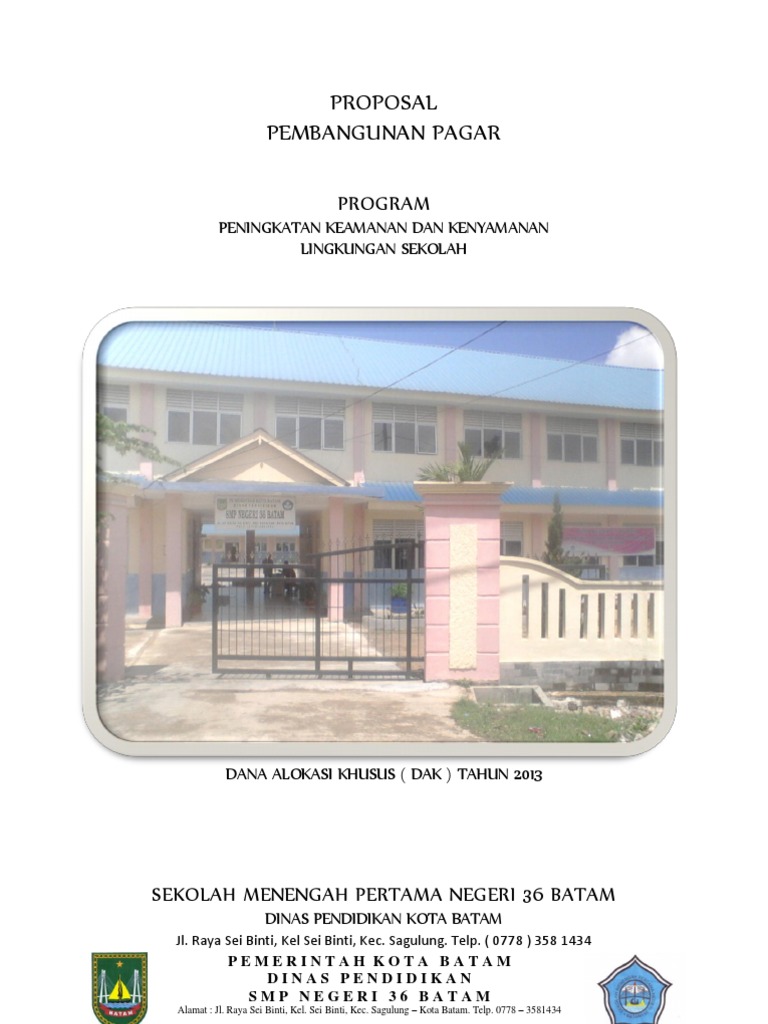 Contoh Proposal Permintaan Pagar