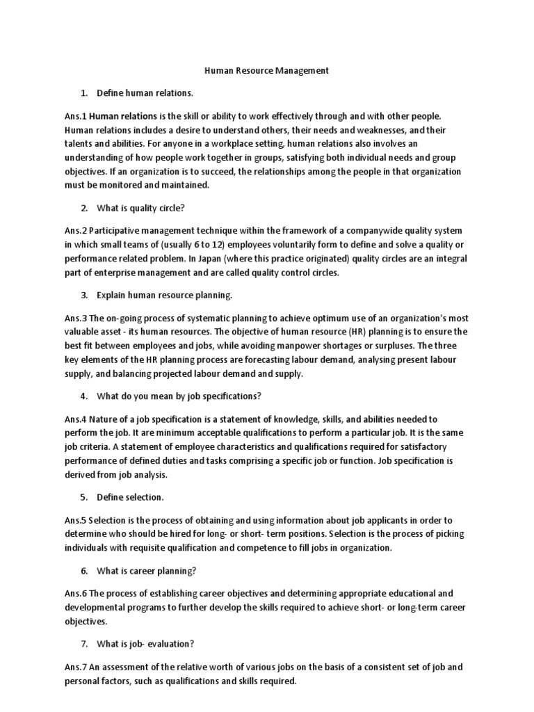 Human Resource Management Guide | PDF | Human Resource Management ...