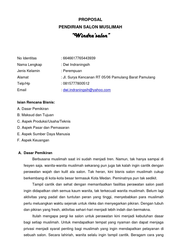 Contoh Laporan Keuangan Salon Kecantikan Seputar Laporan