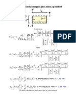 Simply Supported Rectangular Plate Under A Point Load