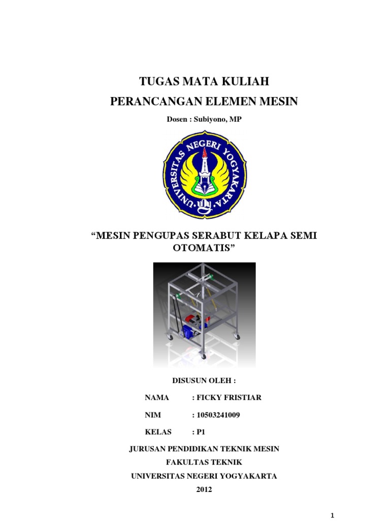 Proposal Perancangan Teknik Mesin