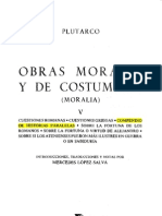 Tomo v - Obras Morales y de Costumbres - Plutarco - Compendio de Historias Paralelas