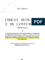 Tomo V - OBRAS MORALES Y DE COSTUMBRES - Plutarco - SOBRE SI LOS ATENIENSES FUERON MÁS ILUSTRES EN GUERRA O EN SABIDURÍA