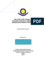 Download ELT Research Proposal Sample--MT in EFL Classes by Parlindungan Pardede SN137878695 doc pdf