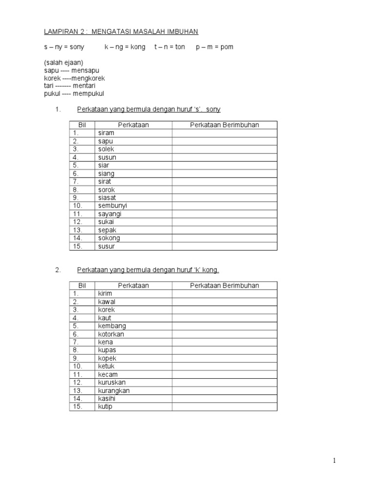 Latih Tubi Ejaan 1 Pdf