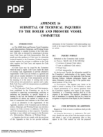 Appendix 16 Submittal of Technical Inquiries To The Boiler and Pressure Vessel Committee