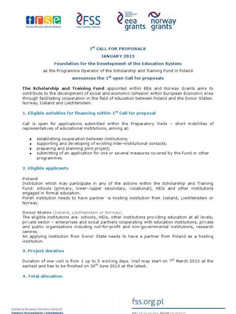 Call For Proposals PV | PDF