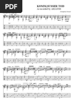 Komm, Susser Tod Sheet and Guitar Tablature