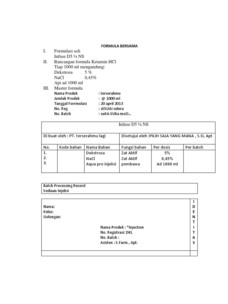 FormULA INFus | PDF