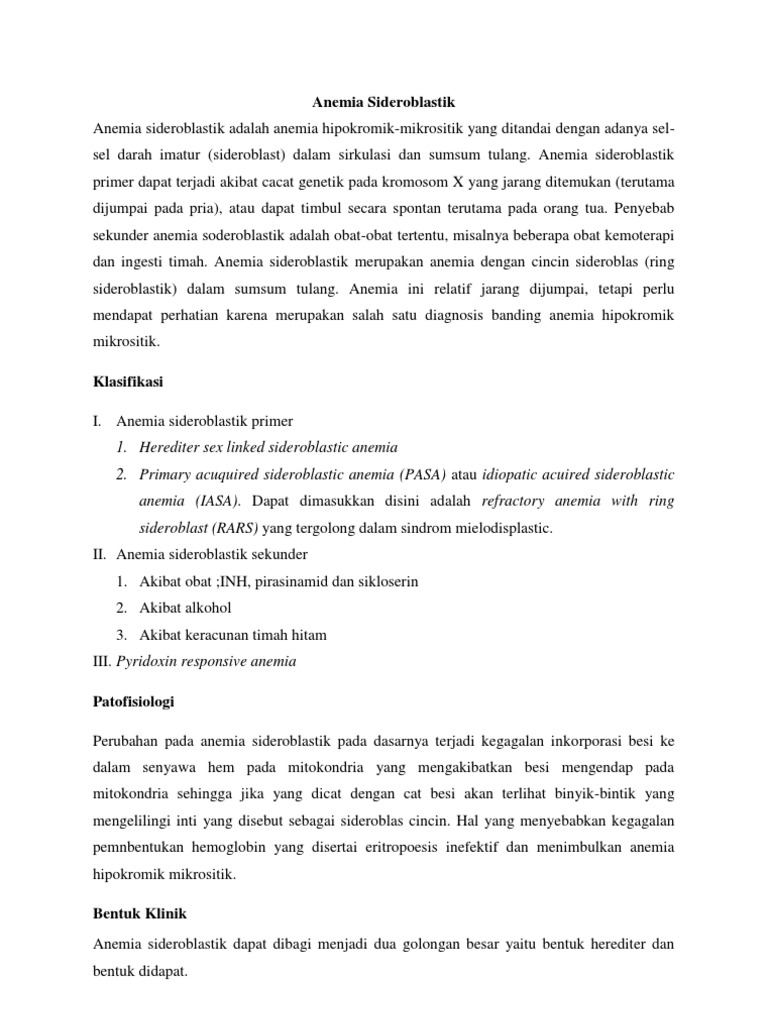Buku Anemia Anemia Sideroblastik