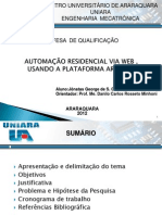 Automação Residencial Usando A Plataforma Arduinoo