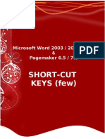 Microsoft Word & Pagemaker 6.5 Shortcut-Keys (Mizo Version)