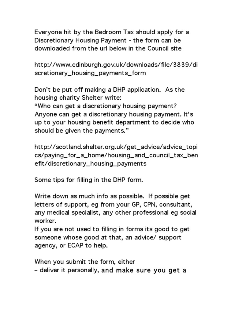 Everyone Hit by The Bedroom Tax Should Apply For A Discretionary