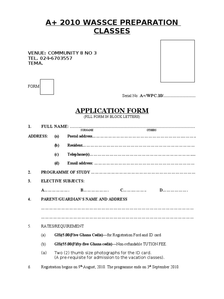 A+ WASSCE Preparation Classes 2010 | PDF | Identity Document | Government