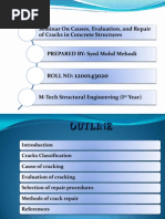 Seminar On Causes, Evaluation, and Repair of Cracks in Concrete Structures