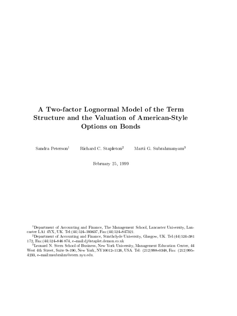 2 Factor Black Karasinski Interest Rate Model Pdf Pdf Yield Curve