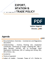 Import, Export, Documentation & Foreign Trade Policy Overview
