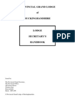 Province of Buckinghamshire Secretary's Manual