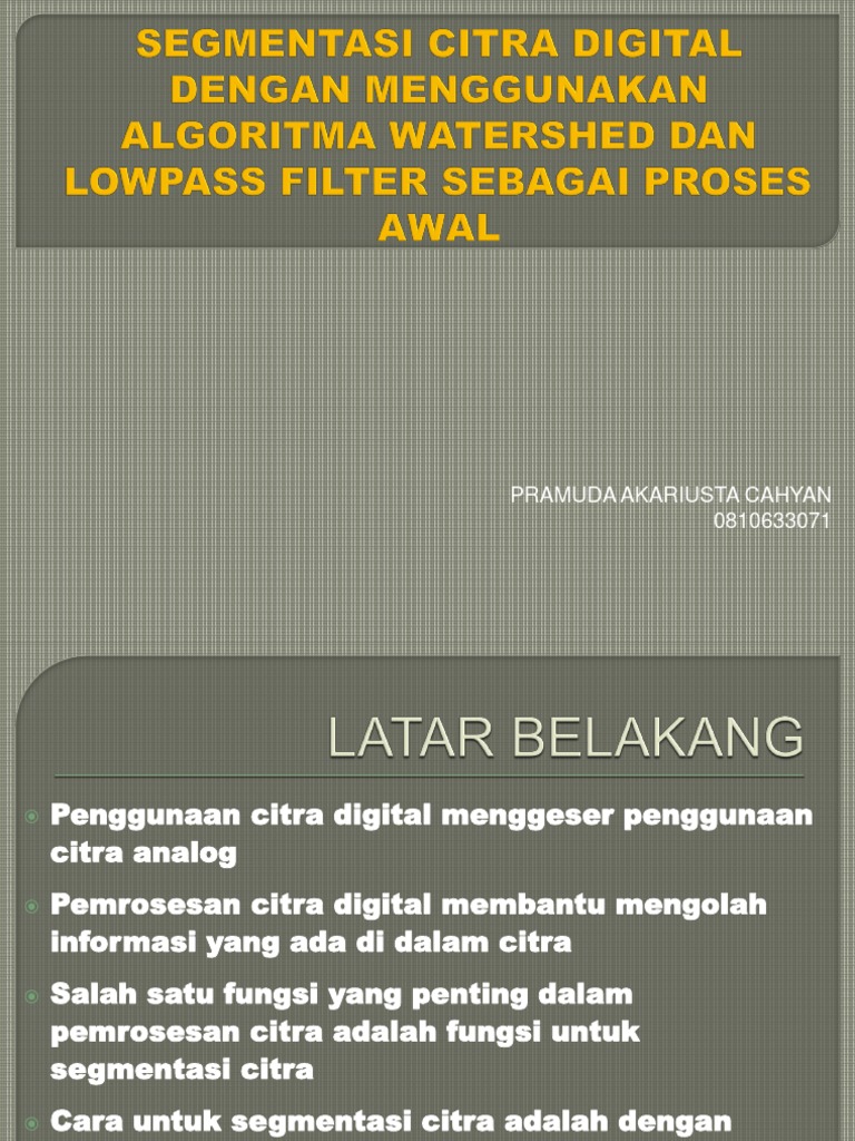 Segmentasi Citra Digital | PDF