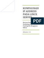 Konfigurasi IP Address Pada Linux Server